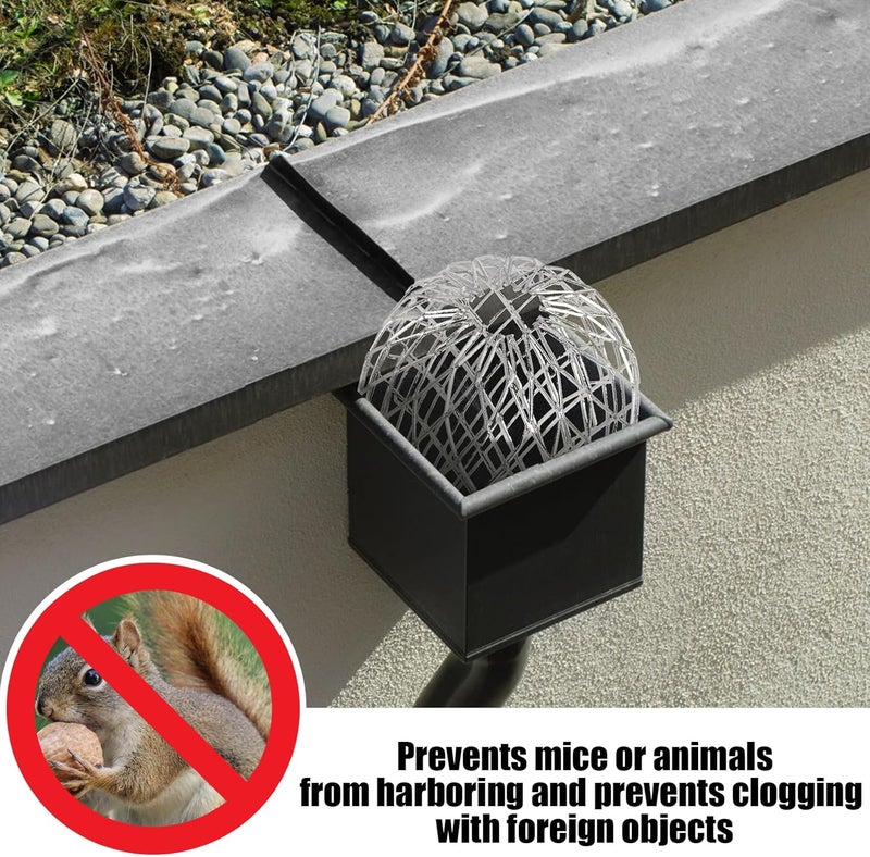 CAPHONT 16 Pack Gutter Downspout Guards, 3.5 Inch Downspouts Gutter Guard Aluminum Expandable Gutter Screen, Gutter Protector from Leaves Debris Clogging - Image 5